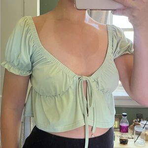 Flowy Green Top